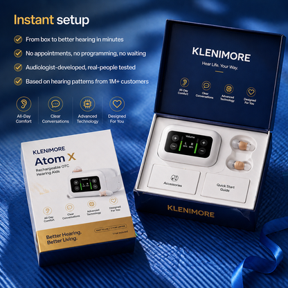 🔥 Only 2 Hours Left! 👂 KLENIMORE™ Atom X Smart Hearing Aids — Clearer Sound, More Comfortable Living 💖🔊
